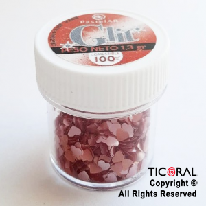 GLITTER COMESTIBLE CORAZONES ROJO  X 1.3g  X 2